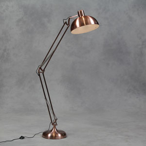 Vintage Copper Extra Large Classic Desk Style Floor Lamp