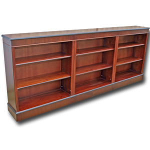 Mahogany Triple Low Bookcase