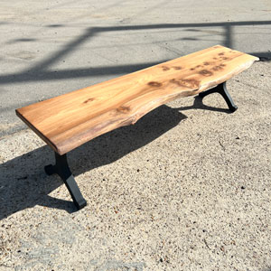 Elm Bench with Live Edge