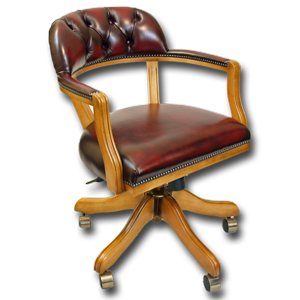 Antique Reproduction Court Swivel Desk Chair