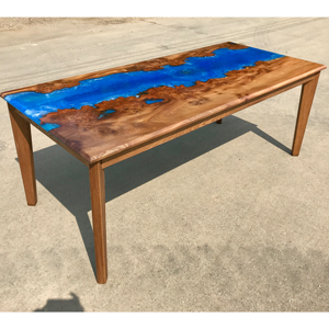 Elm Resin River Whirlpool Dining Table (SOLD)