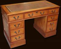 4' x 2' Regency Reproduction Pedestal Desk
