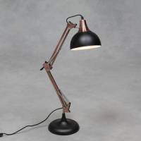 Matt Black/Vintage Copper Arms Traditional Large Desk Lamp
