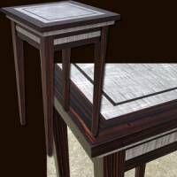 Bespoke Art Deco Ebony & Tabu Lamp Table