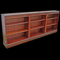Mahogany Triple Low Bookcase