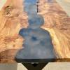 Elm River Dining Table Grey & Smoked Thumbnail