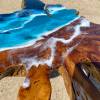Teak & Resin Ocean Art Coffee Table Thumbnail