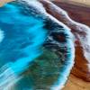 Teak & Resin Ocean Art Side Table 2 Thumbnail