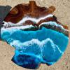 Teak & Resin Ocean Art Side Table 3 Thumbnail