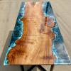 Burr Elm Deep Ocean Extending River Dining Table Thumbnail