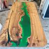 Frosted Green Dining Table with Lights Thumbnail