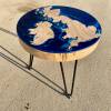 UK Map Side Table Oak 2 Thumbnail