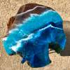 Teak & Resin Ocean Art Side Table 3 Thumbnail