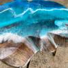 Teak & Resin Ocean Art Side Table 1 Thumbnail