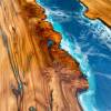 Burr Elm Ocean River Dining Table Thumbnail
