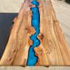Elm Burr & Reef Blue River Dining Table Thumbnail