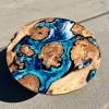 Burr Elm Islands Circular Resin Dining Table Thumbnail