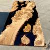 Burr Oak Islands Dining Table Black Resin  Thumbnail