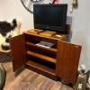 Burr Walnut Pop Up TV Cabinet Thumbnail