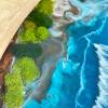 Burr Chestnut & Ocean Scene River Dining Table Thumbnail