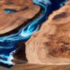 Circular Elm & Deep Sea River Coffee Table Thumbnail