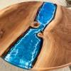 Character Elm & Ocean Art Circular River Dining Table Thumbnail