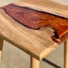Bespoke Pair of Copper & Burr Oak Side Tables Thumbnail