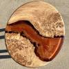 Bespoke Pair of Copper & Burr Oak Side Tables Thumbnail