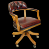 Antique Reproduction Court Swivel Desk Chair Thumbnail