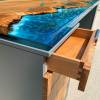Burr Elm Ocean River Desk Set Thumbnail