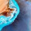 Burr Elm Deep Ocean Console River Table Thumbnail