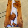 Burr Elm & Ghost Blue Resin Desk Thumbnail