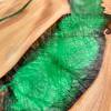 Elm & Kryptonite Green Resin River Dining Table Live Edge Thumbnail