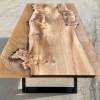 Burr Elm & Transluscent Mocha Resin Dining Table 2 Thumbnail