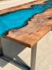 Character Elm Reef Blue Resin Dining Table Thumbnail