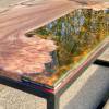 Burr Elm & Galactic Orange Resin Coffee Table Thumbnail