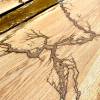 Oak Molten Gold Lightning Dining Table Thumbnail