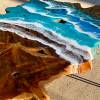 Large Resin Ocean Art Coffee Table Thumbnail