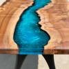 Live Edge Elm & Reef Blue River Dining Table Thumbnail
