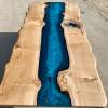 Live Edge Oak River Table Reef Blue Thumbnail