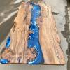 Burr Elm Deep Sea Resin Dining Table Thumbnail
