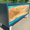 Media Unit with Olive Resin River Doors Thumbnail