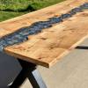 Oak Burr & Silver River Dining Table Thumbnail