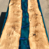 Pippy Oak & Blue Resin River Dining Table Thumbnail