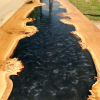 Burred Oak Epoxy River Table & Bench Set Thumbnail