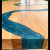 Oak & Blue Resin River Dining Table Thumbnail