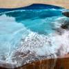 Teak & Resin Ocean Art Side Table 3 Thumbnail
