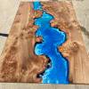 Burr Elm & Ocean Art River Dining Table Thumbnail