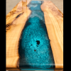 Olive Wood Resin River Coffee Table - SOLD Thumbnail