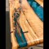 Olive Wood Resin River Coffee Table - SOLD Thumbnail